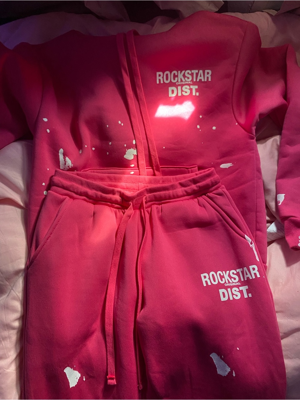 Rockstar Dist. Women's Pink Track Joggers